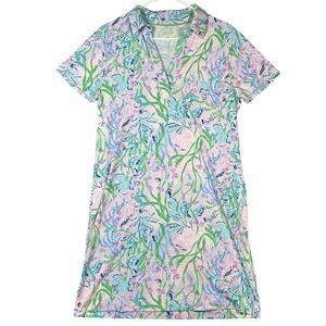 Lilly Pulitzer UPF 50+ Dune Dress Multi Secret Escape Womens M